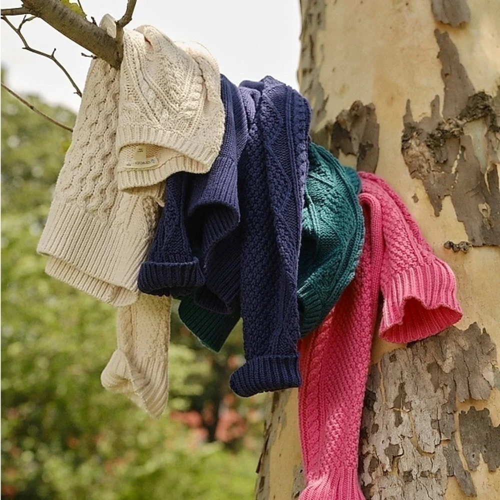 Crewcuts Kids' cable-knit fisherman sweater boys 8/9 dark evening